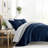 7-Piece Reversible Bedding Bundle - Solid Comforter and Patterned Sheet Set-99311803-99311810