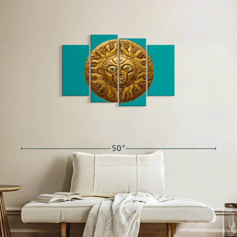 Adella Golden Sun Symbol, 22" H x 36" W