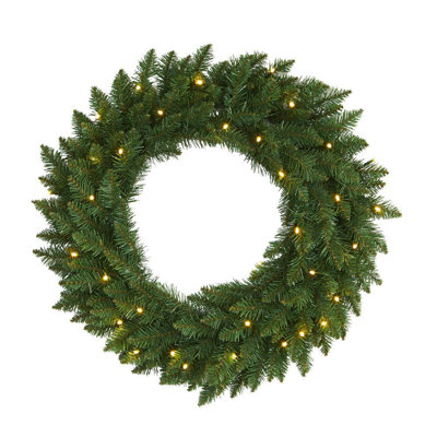 Faux Lighted PVC 21.65cm Christmas Wreath