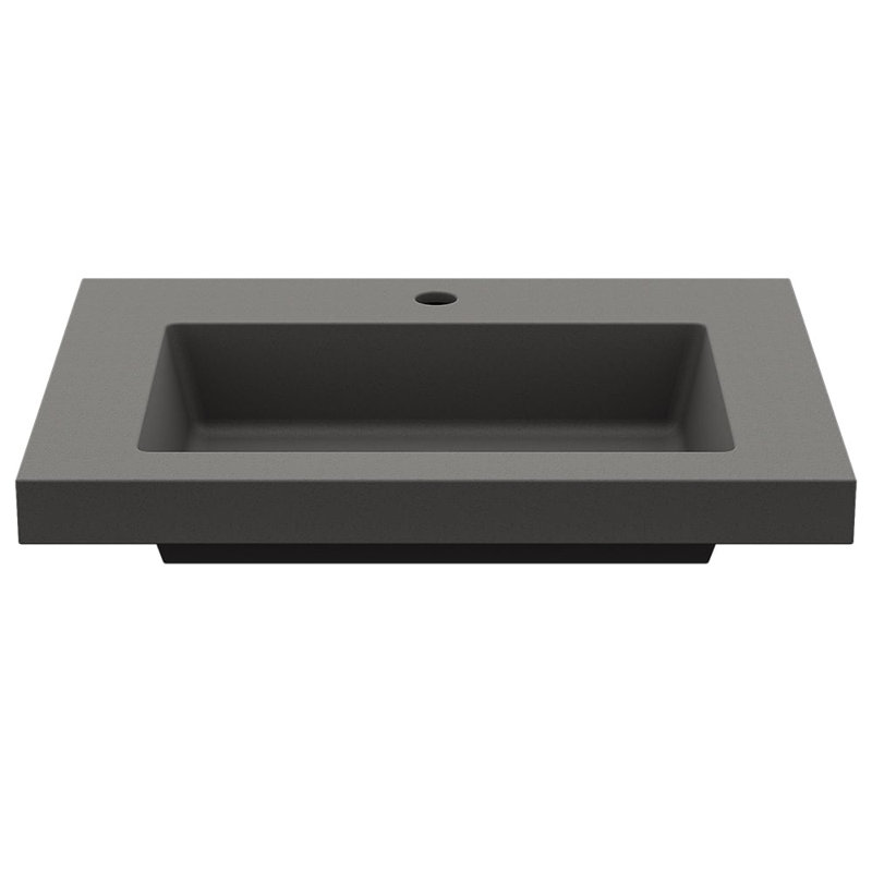 Lavabo de salle de bain rectangulaire en béton 23 po