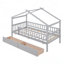 Lit simple en bois avec deux tiroirs