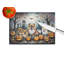 Pomeranian Spooky Halloween Glass Cutting Board Large