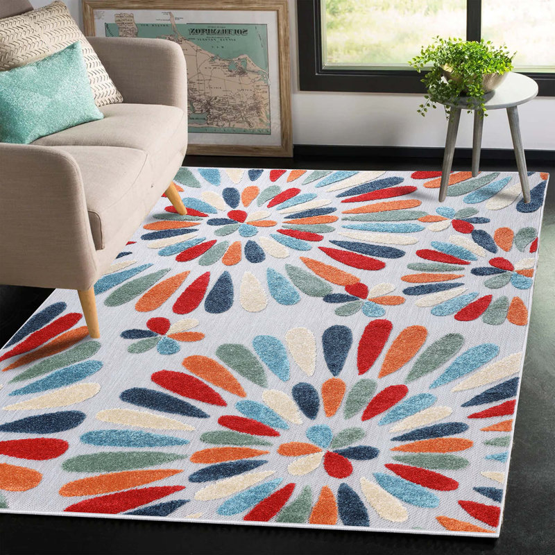 Tapis d'extérieur rectangulaire 100% polypropylène Cotita, Rectangle 4pi x 6 pi