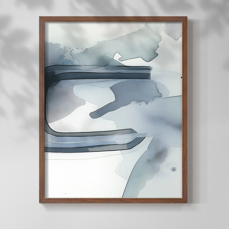 "ABSTRACT Series DCC XXXIX" par J Paul, H 11 po x l 9 po, Noyer