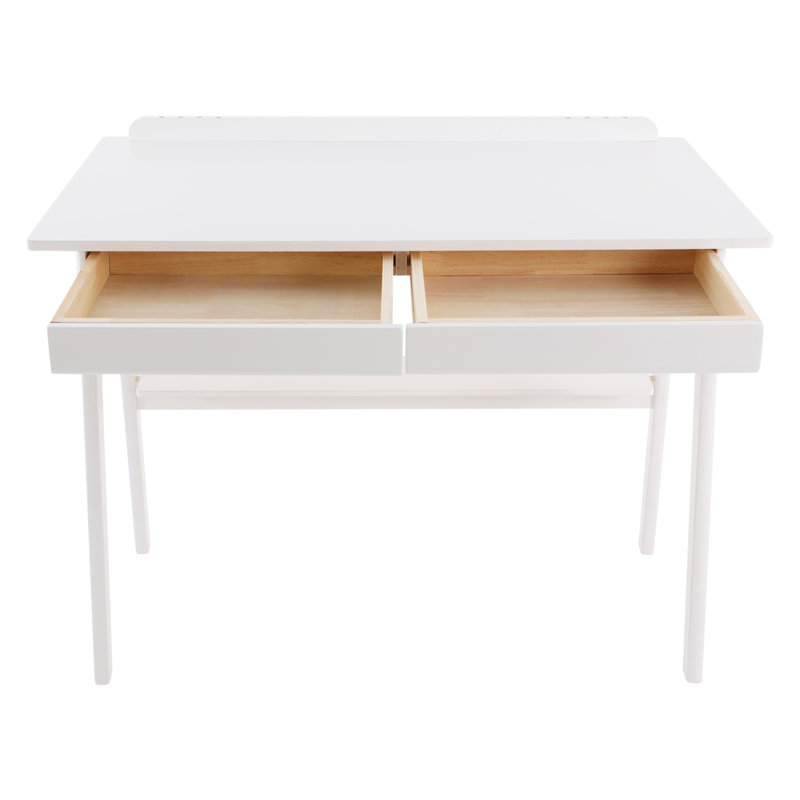 Desk With Drawers, White