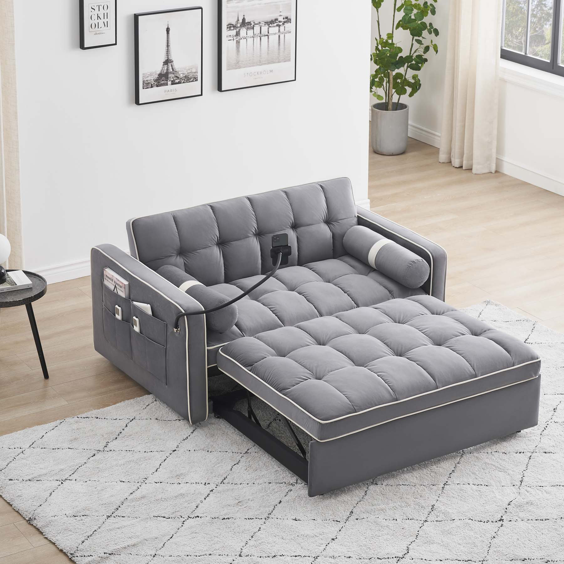 Latitude Run® Versatile Convertible Sofa Bed with Premium Materials for