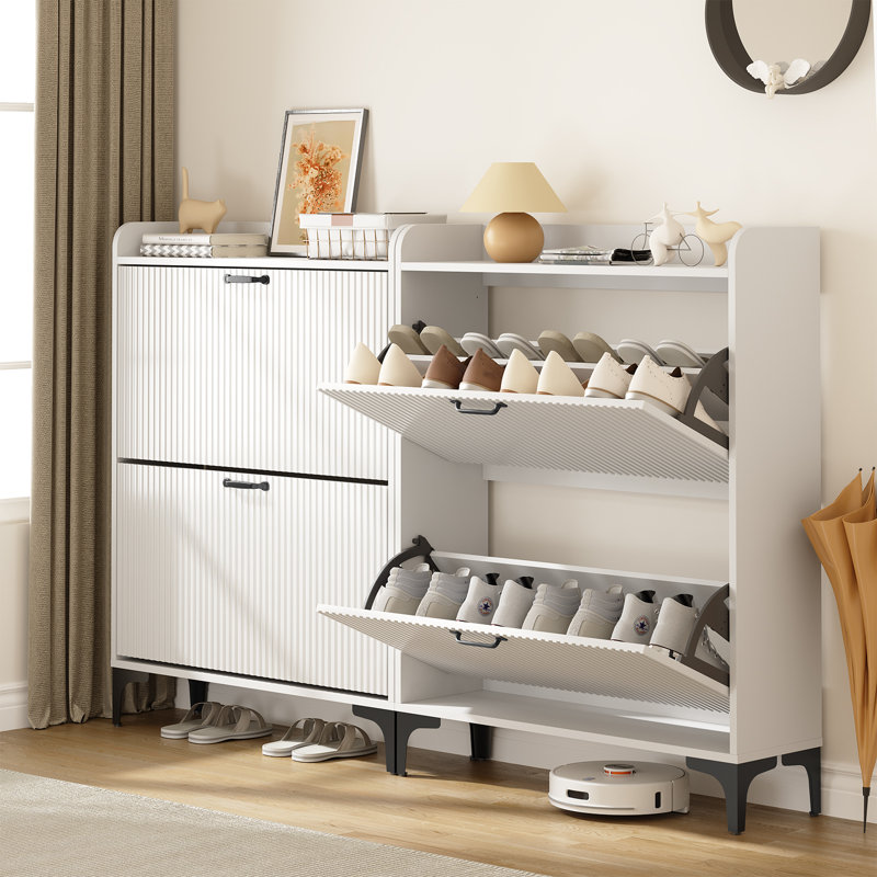 Armoire de rangement pour chaussures 24Pairs , Blanc