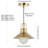 Stebbins 1 - Light Brass Gold Single Pendant