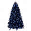 Arbre de Noël artificiel à charnière 6 pi noir, 350 lumières DEL blanches, 1460 pointes PE + PVC, support en métal stable-729573420