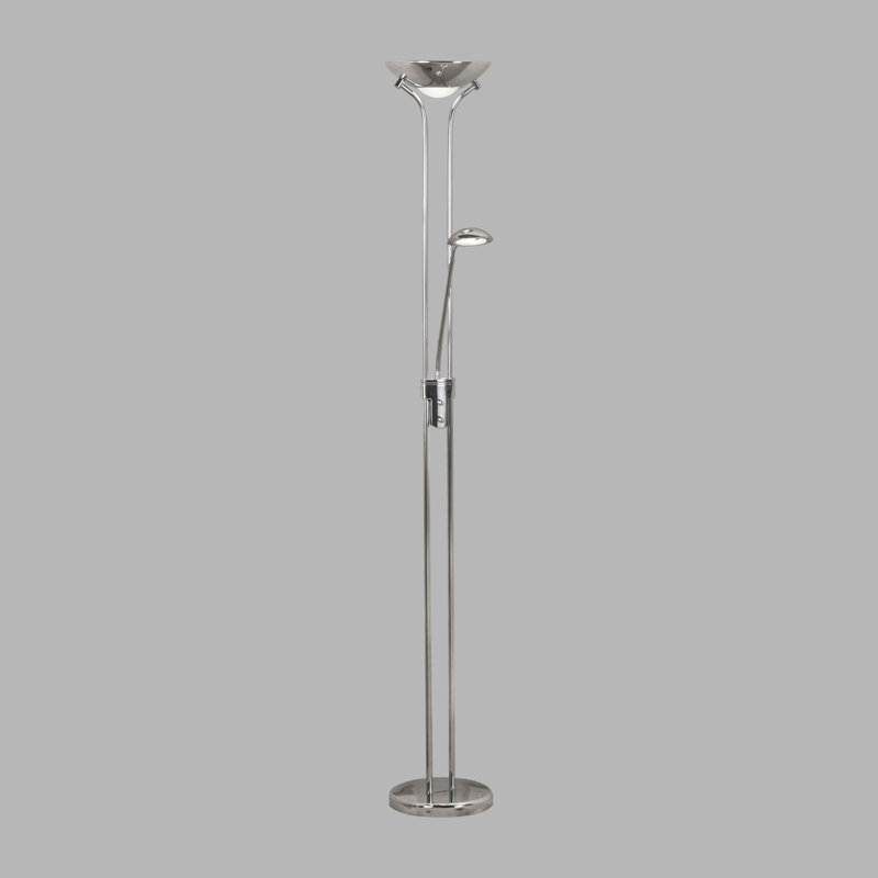 Vamyr 180cm LED Torchiere Floor Lamp, Chrome