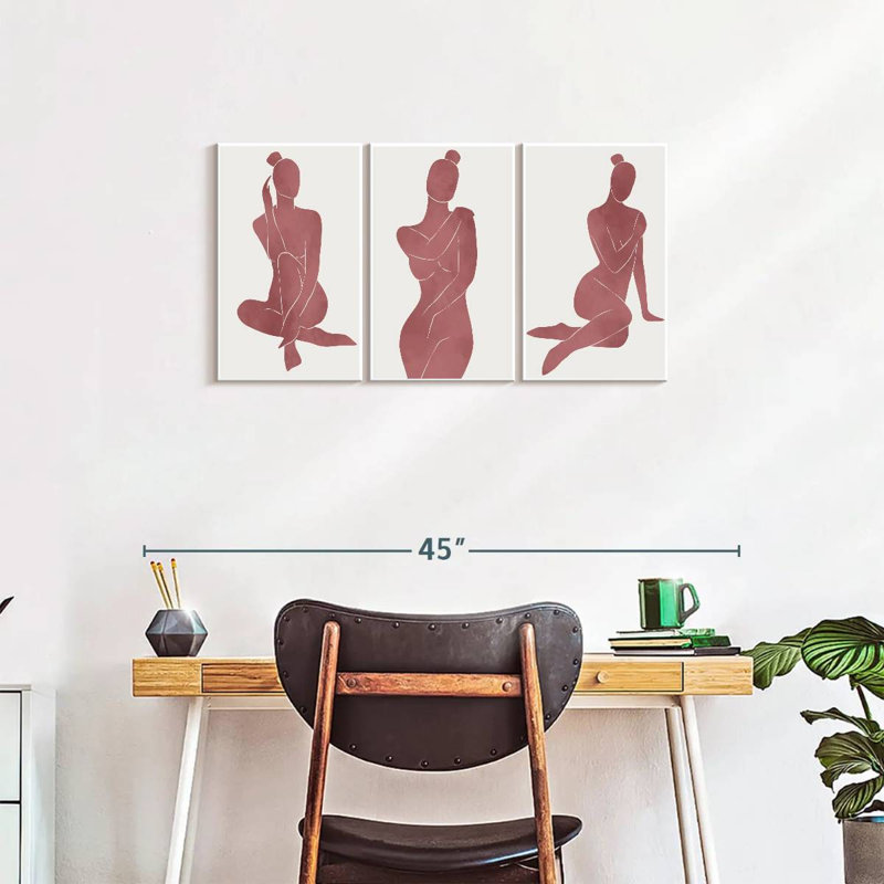 Impression sur toile Minimalist Bare Belle, H 18 po x l 38 po x P 1,25 po