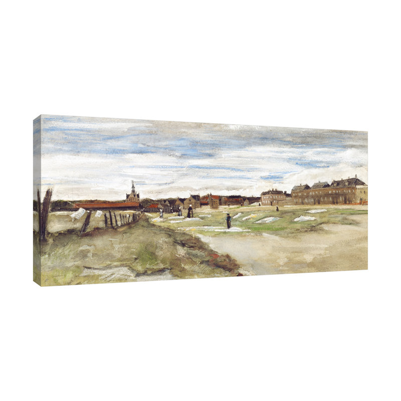 «Bleaching Ground At Scheveningen» par Vincent Van Gogh - impression sur toile tendue, H 30 po x l 60 po x P 1,5 po