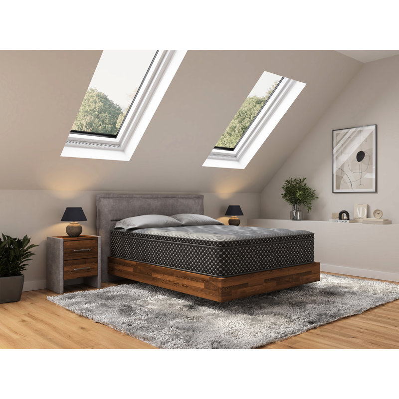 Matelas simple 13 po - avec mousse améliorant le confort, ressorts enveloppés à bord en mousse à mémoire de forme gélifiée, compatibilité ajustable, fait à l'intérieur