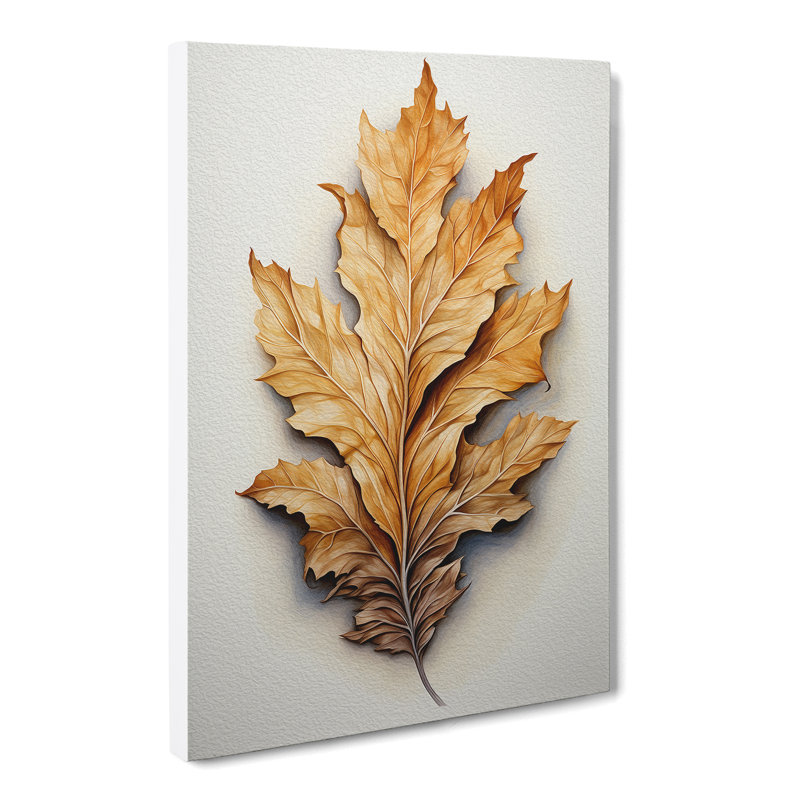 Leaf Tachisme - Wrapped Canvas, 60cm H x 40cm W x 3cm D
