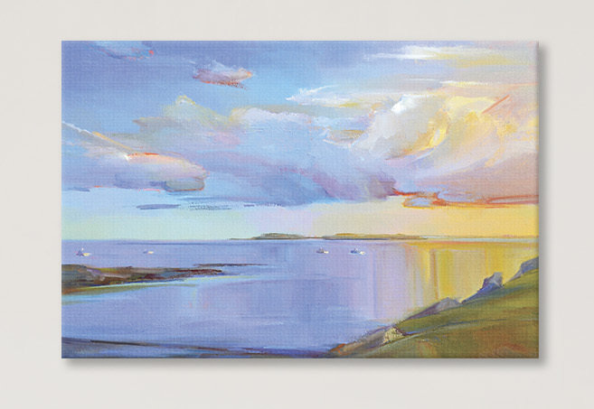 Summer Cove, impression sur toile tendue, H 26 po x l 40 po x P 1,5 po, Toile tendue, Pas de tapis