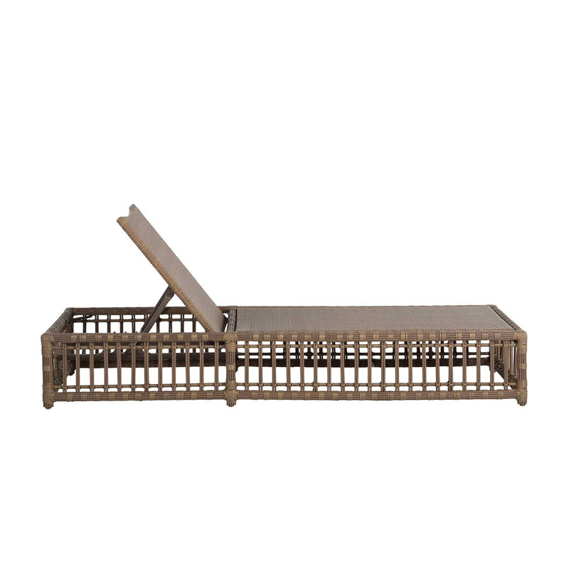 Newport 81.5" Long Reclining Single Chaise with Cushions, Welt, Intermix Bark