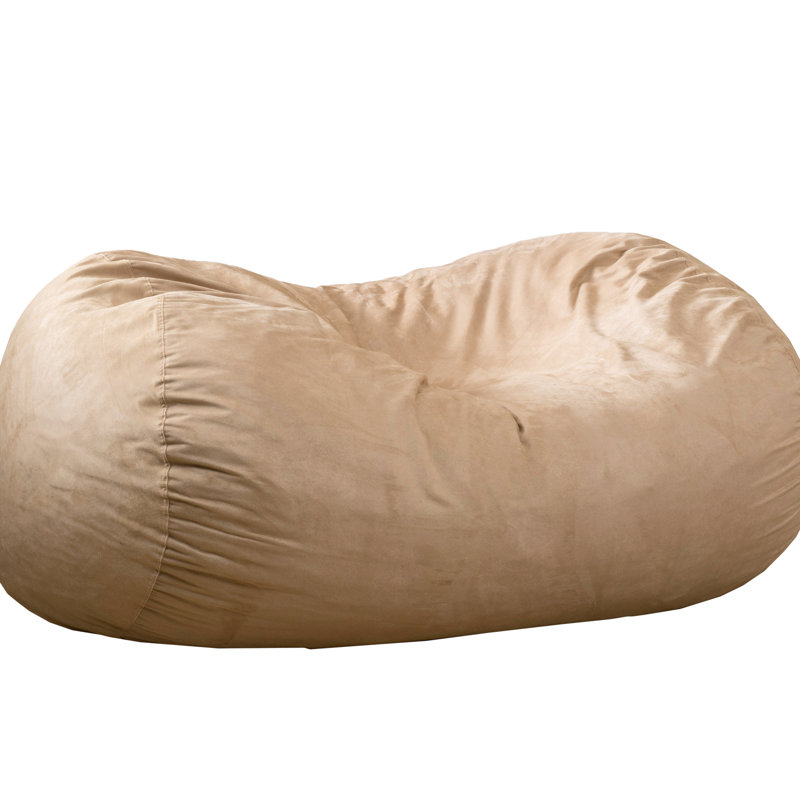 Fauteuil à billes rembourré en mousse 6,5 pi, H 32,31 po x l 69,76 po x P 45,46 po, Beige