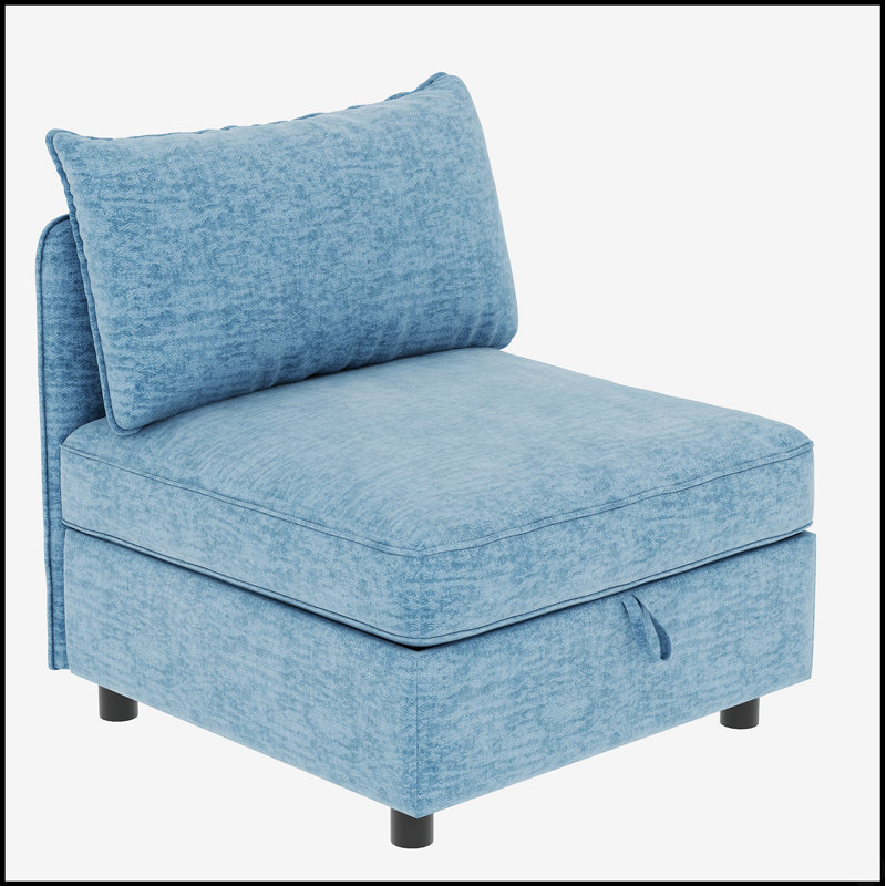 Canapé d'angle modulaire convertible en tissu avec rangement dissimulé pour des aménagements de salon flexibles et un lit d'appoint