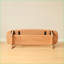 Table basse en chêne massif pour le salon, tablettes doubles peu encombrantes et faciles à assembler