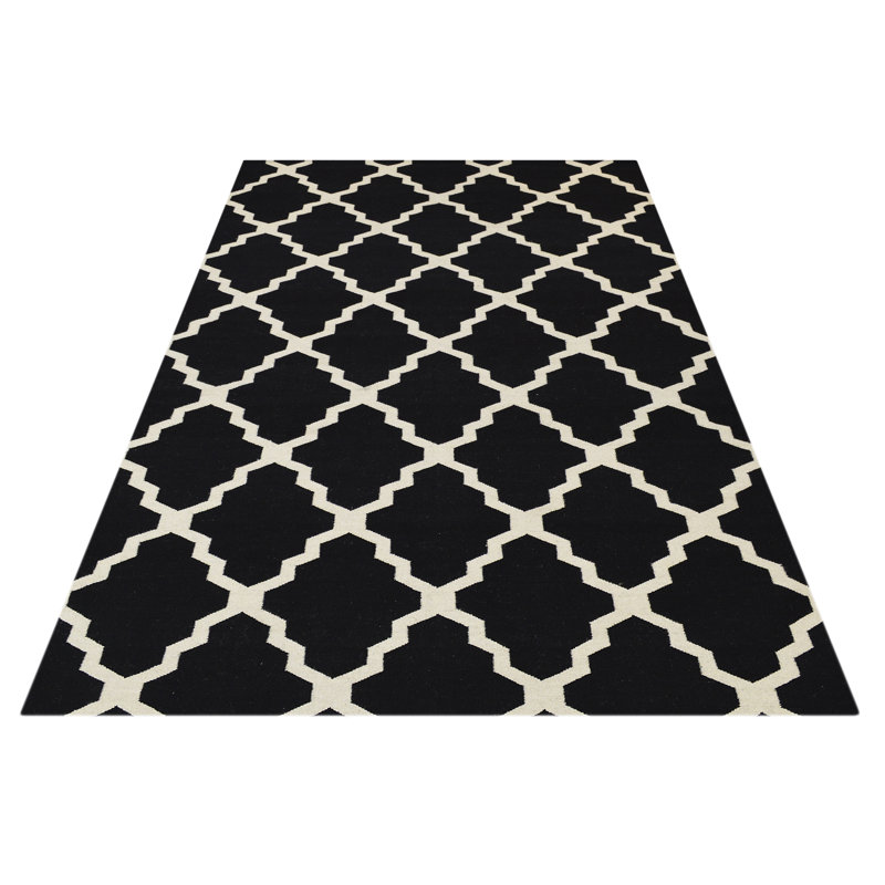 Jasmina Rectangle 160 cm x 230 cm Geometric Wool Hand Woven Kilim