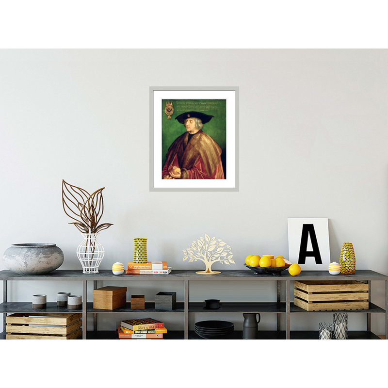 «Emperor Maximilian I» par Albrecht Dürer, impression giclée sur cadre, 27.58" H x 23.5" W