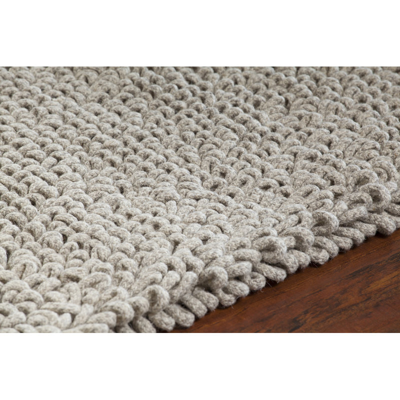Tapis argenté tissé à la main Shelly, 7 pi 9 po X 10 pi 6 po