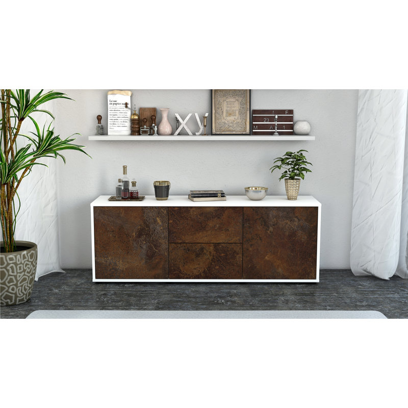 Wroten TV Stand for TVs up to 60", Rust / Matte White