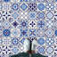 Décalcomanie murale carreaux espagnols et marocain bleus