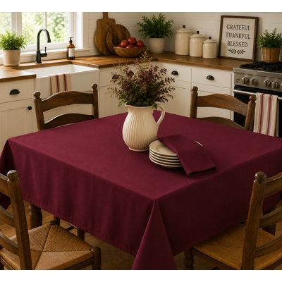 52"x52" Sq. Burgundy Tablecloth