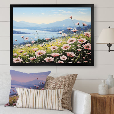 Zinnias Charm In Mountain sur impression sur toile