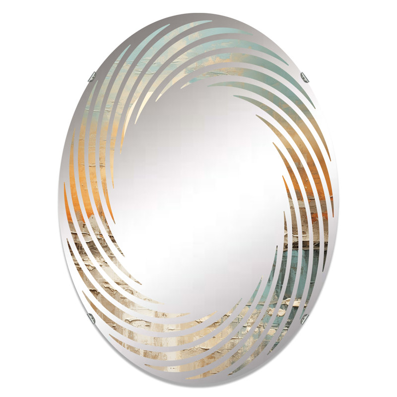 Miroir mural Beige Golden Beach Sunset Paradise, nautique et côtier - Beige et Golden Beach Sunset Paradise