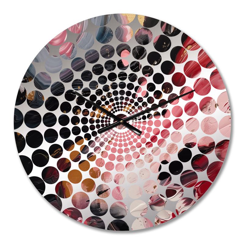 Amandarae - Horloge murale abstraite en marbre, Médium
