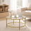 Table basse ronde en verre Cellestine