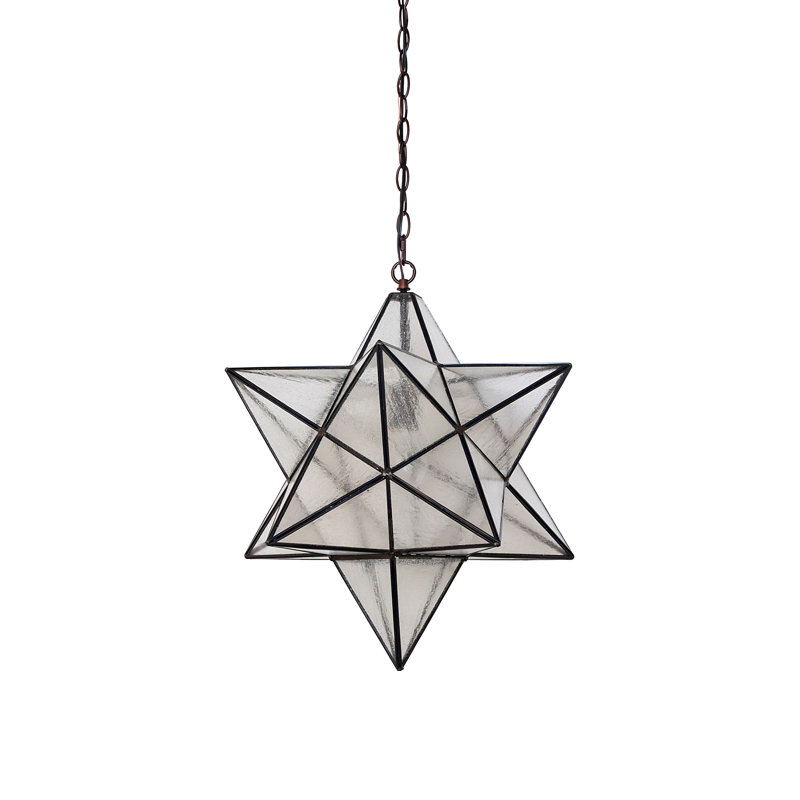 Meyda Tiffany & Stained Glass 1 - Light Pendant, 25" H x 21" W x 21" D, Clear Seedy