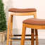 Tabouret de bar charmant et durable avec siège en cuir de qualité supérieure pour divers espaces-2036365362-2036365364
