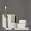 Marble Matte Resin Waste Bin