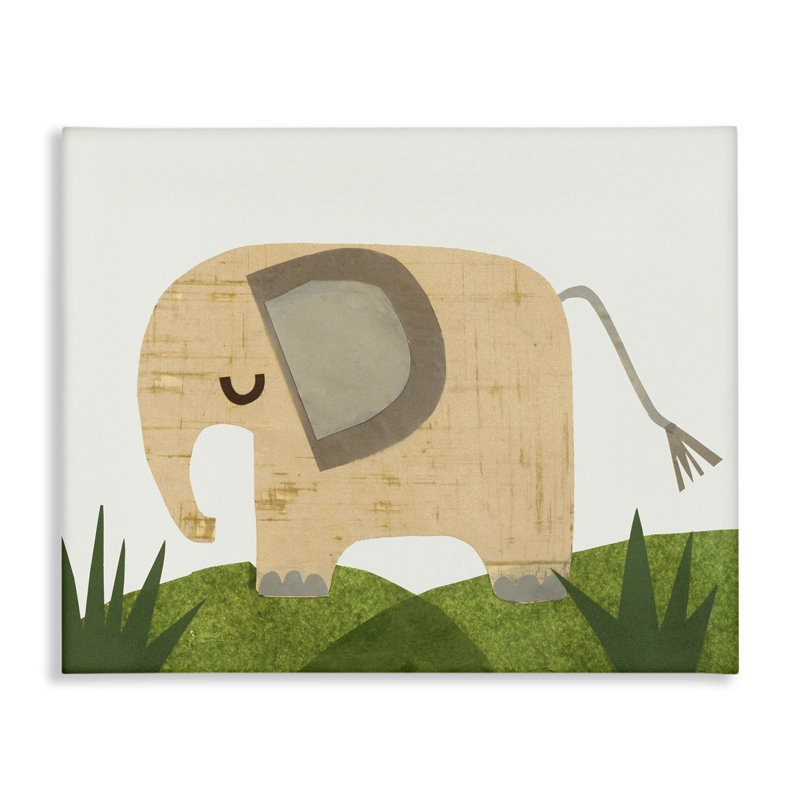 «Cozy Corner Elephant Canvas» par Jenny Westenofer, H 30 po x l 40 po