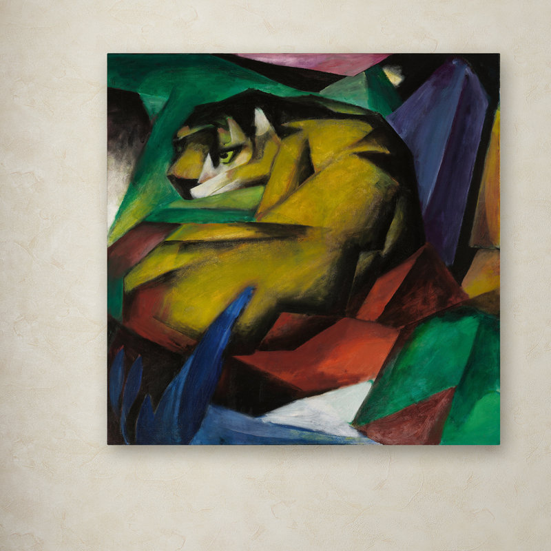 « the tiger », reproduction sur toile, H 14 po x l 14 po x P 2 po, Toile tendue, Pas de tapis