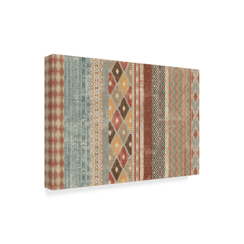 « sud-ouest stripe multipanel i ii », reproduction de peinture à l’acrylique sur toile tendue, H 30 po x l 47 po x P 2 po