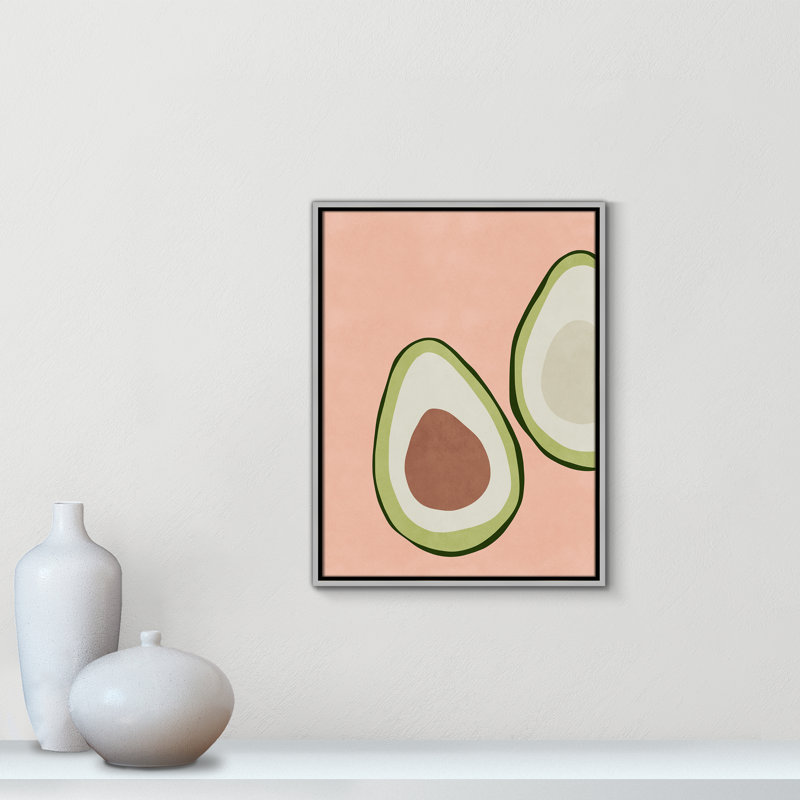Avocat tranché - reproduction d'art, H 25,5 po x l 19,5 po x P 2 po, Toile avec cadre argenté, Toile