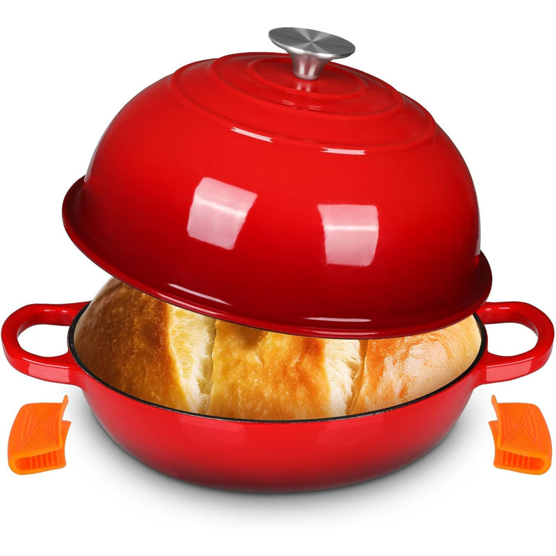 LIFERUN 5.7 L Dutch Oven, Red