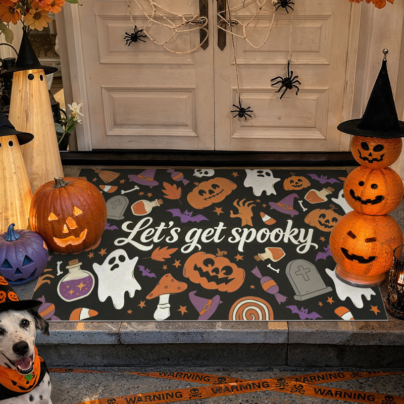 Tapis de porte d'Halloween TrickTread, Rectangle 3'x 5'