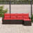 vidaXL Garden Sofa Set Brown Poly Rattan-211648394