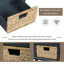 Banc de rangement rustique avec 3 tiroirs et 3 paniers-1870674321