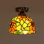 Plafonnier Tiffany, lampe encastrée en verre