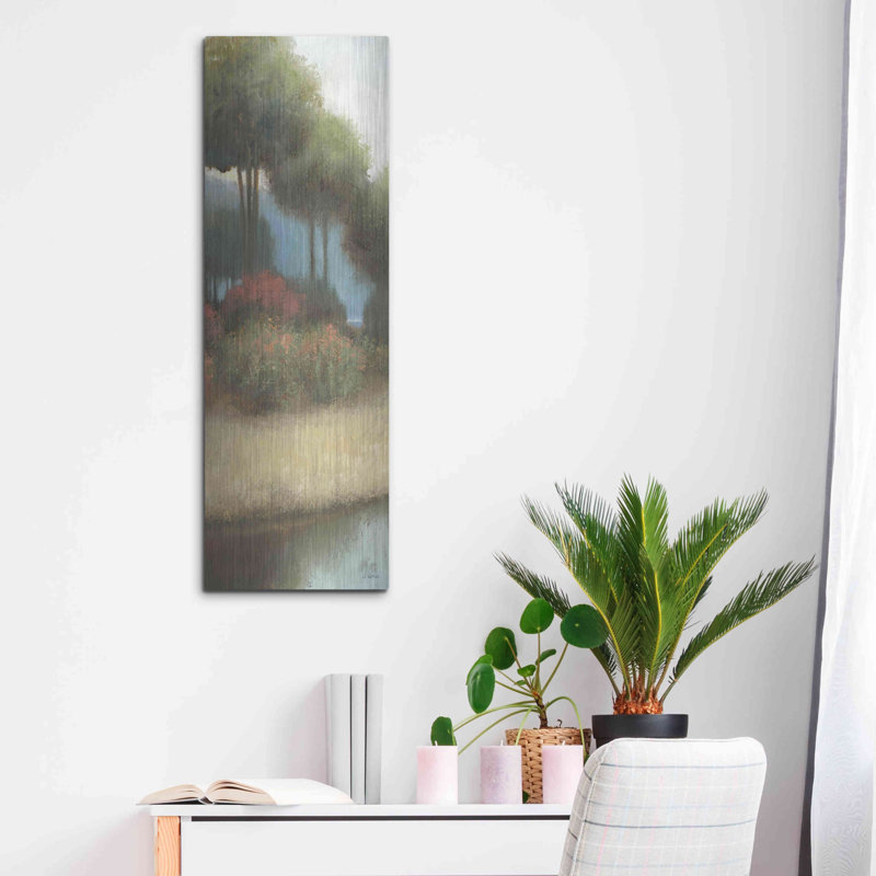 «By the Waterway Portrait I» par James Wiens, art mural en métal, 16 po x 48 po, H 36 po x l 12 po