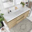 Meuble-lavabo mural simple 60 po avec plateau en résine Leeara-2063659065