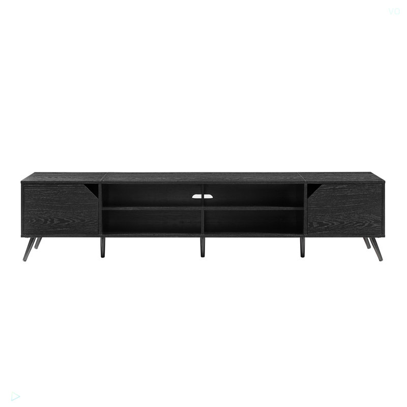 Meuble télé contemporain à 2 portes pour téléviseur de 80 po ou moins, H 17,94 po x L 80,07 po x l 15,82 po