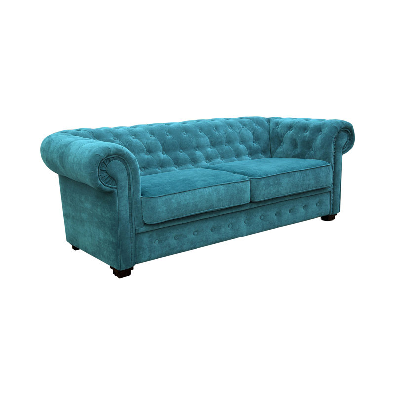 Allegra 3 Seater Sofa Bed, Teal, 3