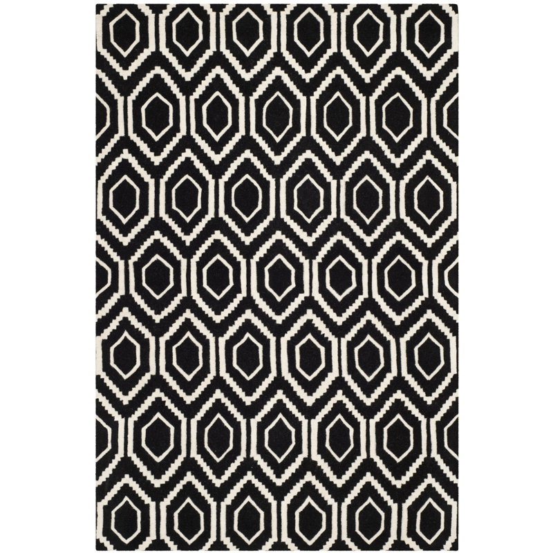 Tapis en laine touffeté à la main Deedie, Rectangle de 5 pi x 8 pi